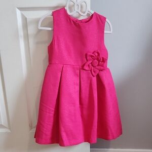 Mayoral Fuchsia Sleeveless Dress with Floral Detail